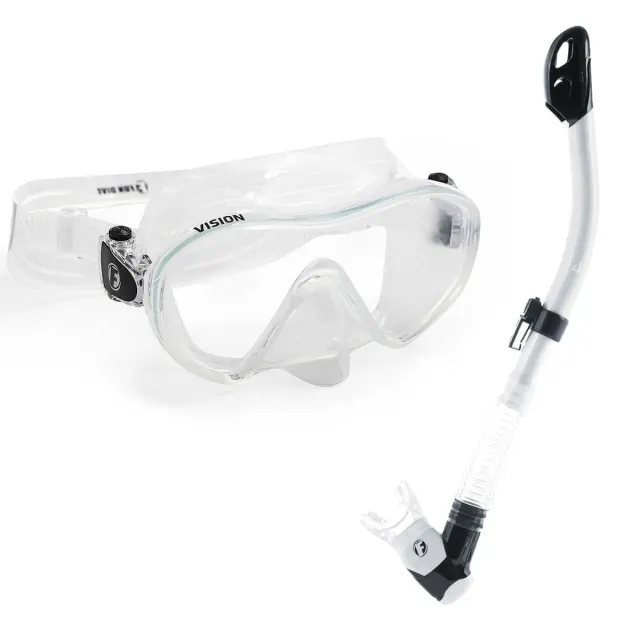 Kit Máscara e Snorkel Vision SK-Dry Fun Dive para Mergulho e Snorkeling - Imagem 3