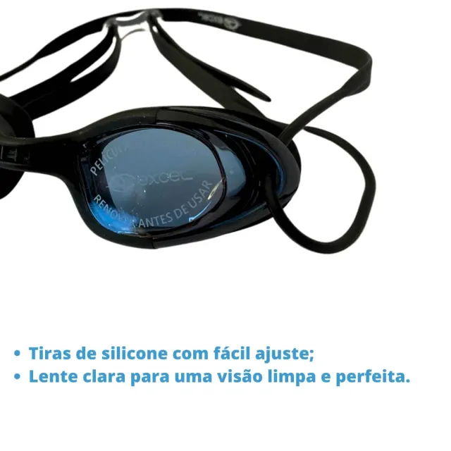 Óculos de Natação Flow Excel · Silicone com Lente de Policarbonato Antirrisco - Imagem 6