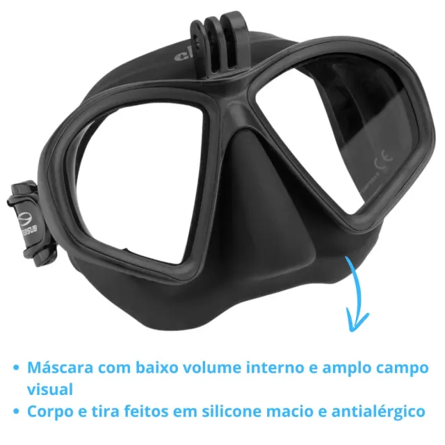 CLICK, Máscara Silicone com Suporte Gopro - Imagem 2