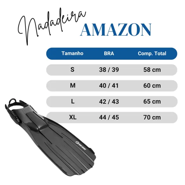 Nadadeira de Mergulho Pé Aberto Amazon Fun Dive · Ajustável com Engate Rápido - Imagem 6