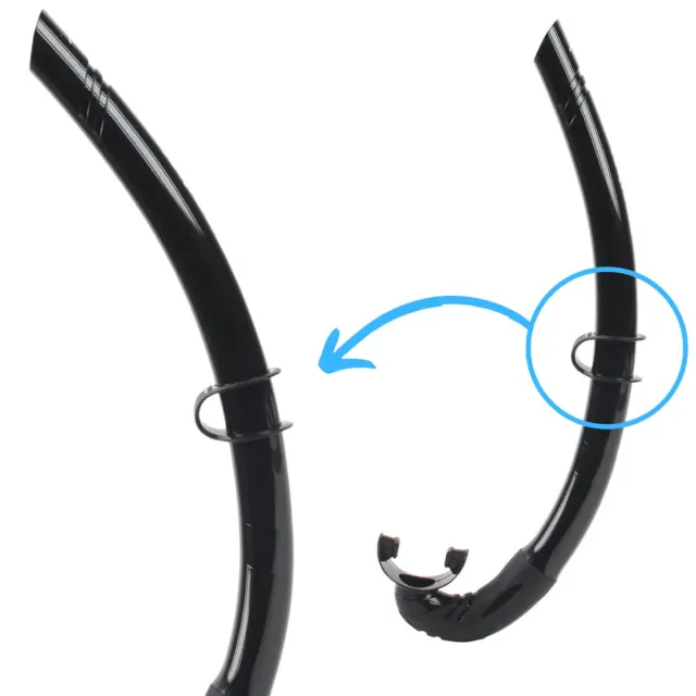 PS-03, Prendedor de snorkel em borracha Preto - Imagem 3