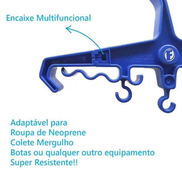 Cabide CAB-01 Fun Dive — Suporte para Equipamento de Mergulho e Pesca Sub - Imagem 2