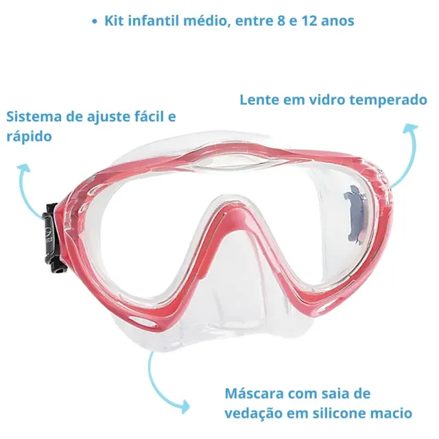 KIT KOY MIDI, Conjunto Máscara Snorkel Infantil - Imagem 5