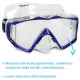 Máscara de Mergulho Panorâmica com Lente Única e Visão Lateral | Silicone Silsoft - Miniatura 22