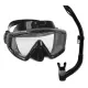KIT MX-03 SK-07, Máscara Visão Panorâmica Snorkel com válvula - Miniatura 1