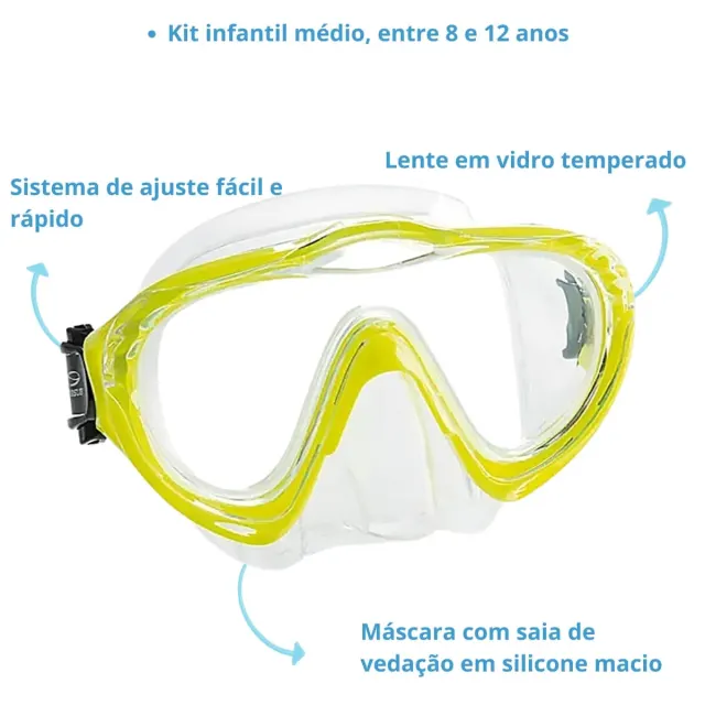 KIT KOY MIDI, Conjunto Máscara Snorkel Infantil - Imagem 6