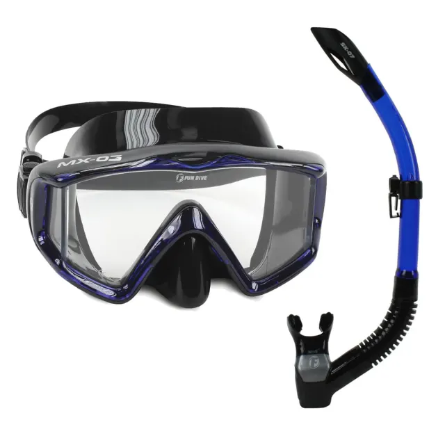KIT MX-03 SK-07, Máscara Visão Panorâmica Snorkel com válvula - Imagem 2