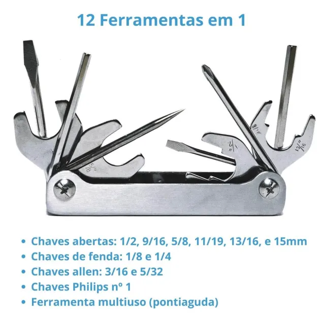 Ferramenta de Mergulho Fun Dive Dive Tool 12 em 1 em Aço Inox - Imagem 3