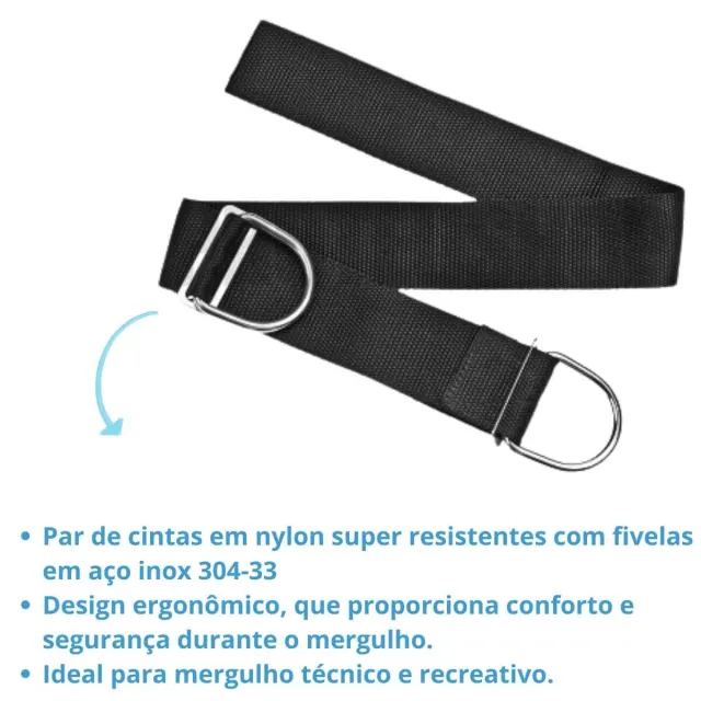 Cinta Entrepernas (Crotch Strap) Fun Dive para Backplate e ASA com Anel D - Imagem 3