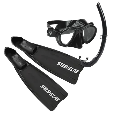 Kit de Mergulho Viper - Máscara Baixo Volume, Snorkel SK-Viper Pro e Nadadeira Velox