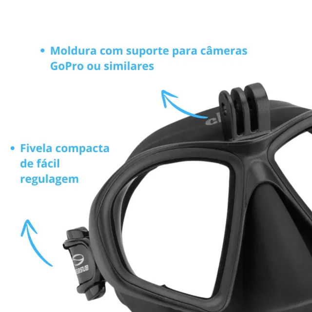 CLICK, Máscara Silicone com Suporte Gopro - Imagem 3