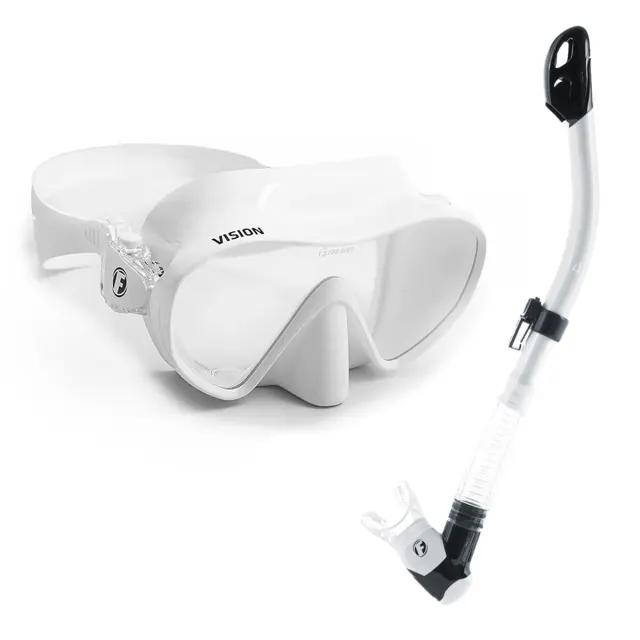 Kit Máscara e Snorkel Vision SK-Dry Fun Dive para Mergulho e Snorkeling - Imagem 2