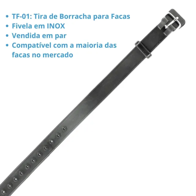 TF-01 INOX, Tira de borracha fivela inox (par) - Imagem 2