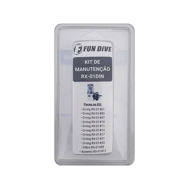 Kit de Manutenção para Regulador RX-01 DIN Fun Dive | O-rings, Filtro e Assento - Imagem 1