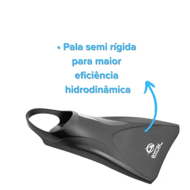 Nadadeira Pé de Pato X-Swim Excel — Pala Curta para Bodyboard - Imagem 3