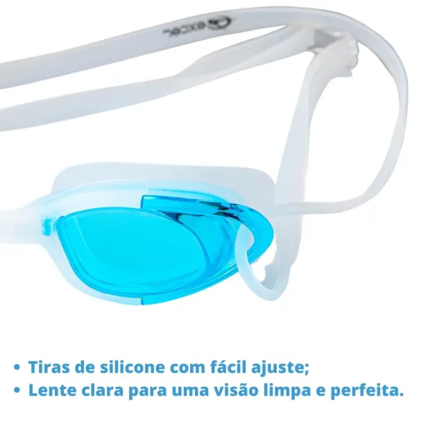 Óculos de Natação Flow Excel · Silicone com Lente de Policarbonato Antirrisco - Imagem 4