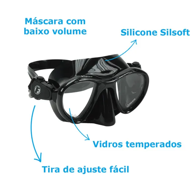KIT VIPER PRO, Máscara Snorkel Flexível - Imagem 3