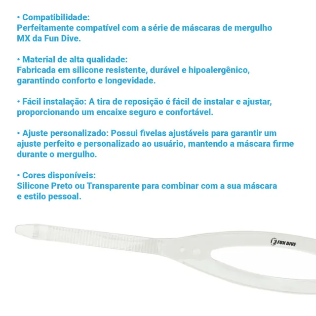 MS-MX, Tira silicone para Máscara - Imagem 6