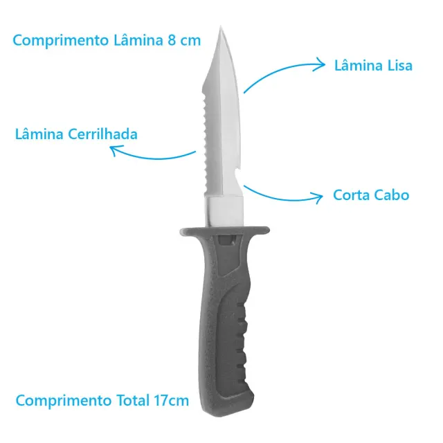 K-07, Faca Inox para Colete - Preto - Imagem 2