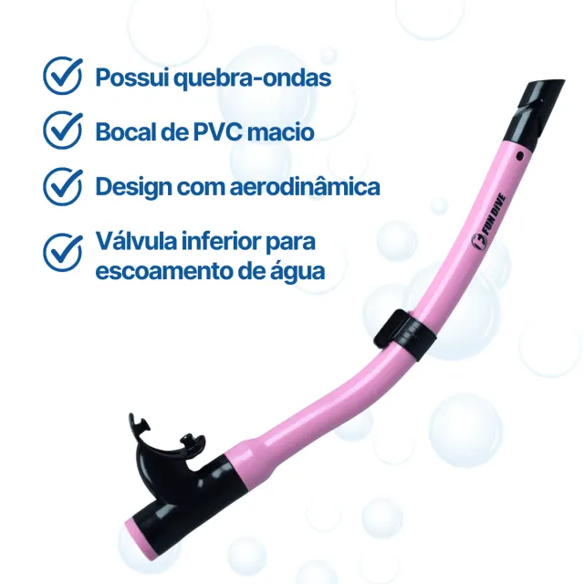 Kit de Mergulho Infantil Fun Dive Búzios com Máscara de Vidro Temperado e Snorkel Semi Seco - Imagem 11