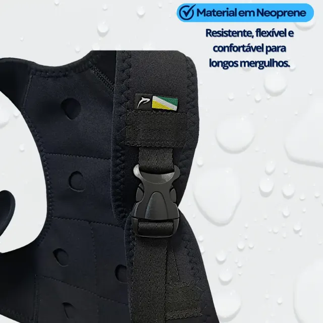 Colete de Lastro Pino em Neoprene para até 6 Lastros de 500 g - Imagem 3