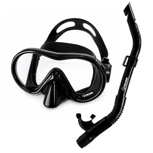 Kit Máscara Fox + Snorkel SK-09 Fun Dive em Silicone para Mergulho, Snorkeling e Apneia - Imagem 16