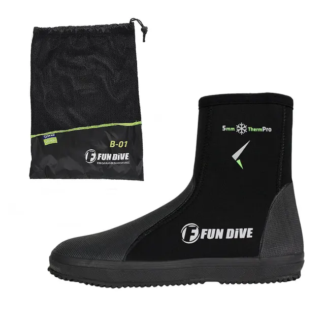 Bota de Neoprene 5mm para Mergulho Fun Dive B-01 Solado Antiderrapante - Imagem 4
