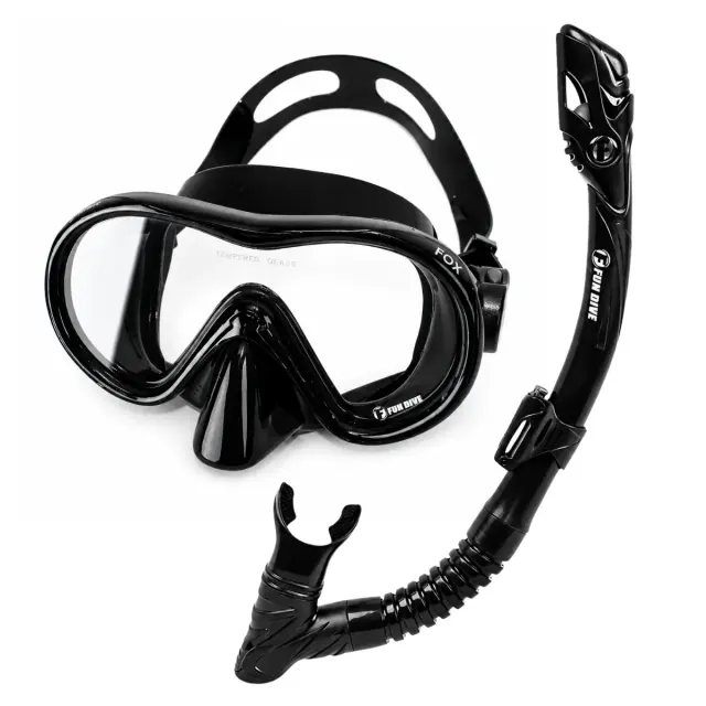 Kit Máscara Fox + Snorkel SK-10 Dry Fun Dive para Mergulho, Snorkeling e Apneia - Imagem 24