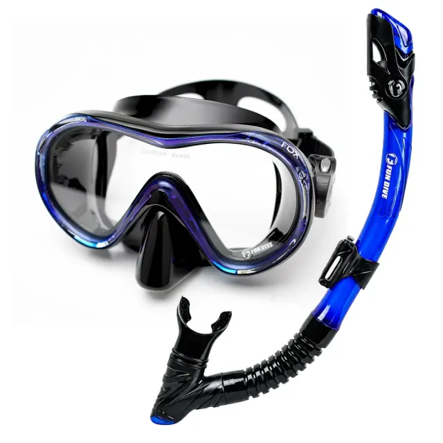 Kit Máscara Fox + Snorkel SK-10 Dry Fun Dive para Mergulho, Snorkeling e Apneia - Imagem 15