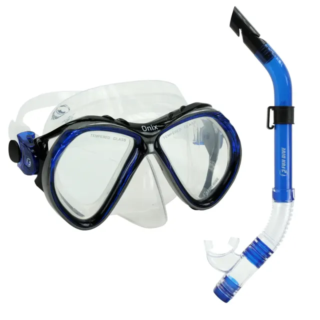 Kit Máscara Onix + Snorkel SK-09 Fun Dive em Silicone para Mergulho, Snorkeling e Pesca Submarina - Imagem 25