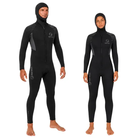 Kit Roupa de Mergulho Fun Dive Rocas Zip 5mm com Colete e Capuz
