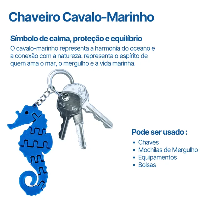 CHAVEIRO 3D, Seahorse Flexi - Imagem 2