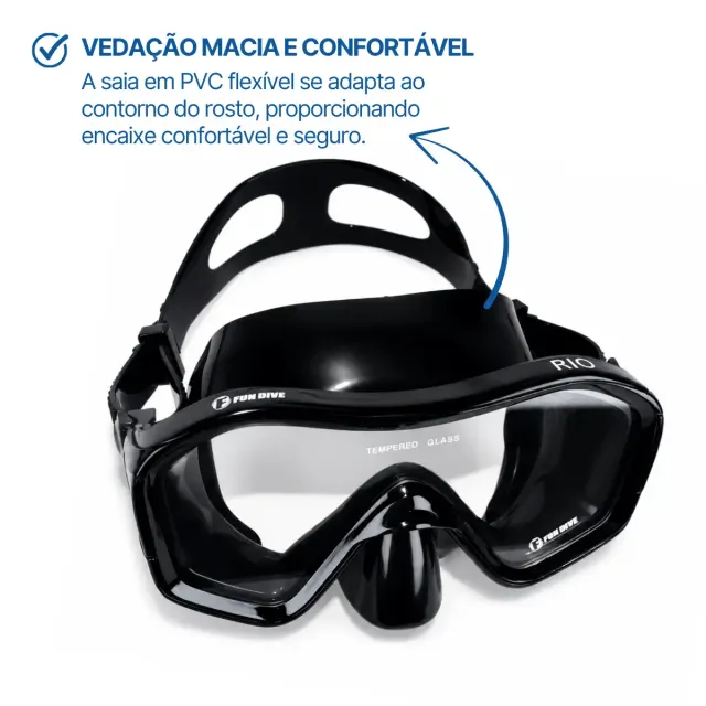 Kit Máscara Rio + Snorkel SK-05 ECO Fun Dive para Mergulho e Snorkeling - Imagem 19