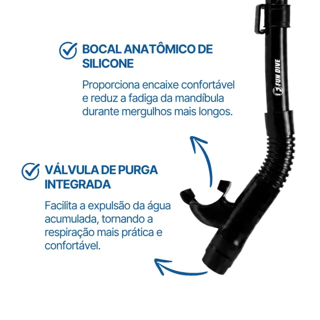 Kit Máscara Fox + Snorkel SK-09 Fun Dive em Silicone para Mergulho, Snorkeling e Apneia - Imagem 23