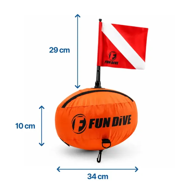 Boia de Mergulho Fun Dive BOIA-01R Redonda com Capa de Nylon e Cabo 20m - Imagem 5