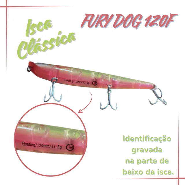 FURY DOG 120F, Isca Artificial Floating 17,3g - Imagem 4