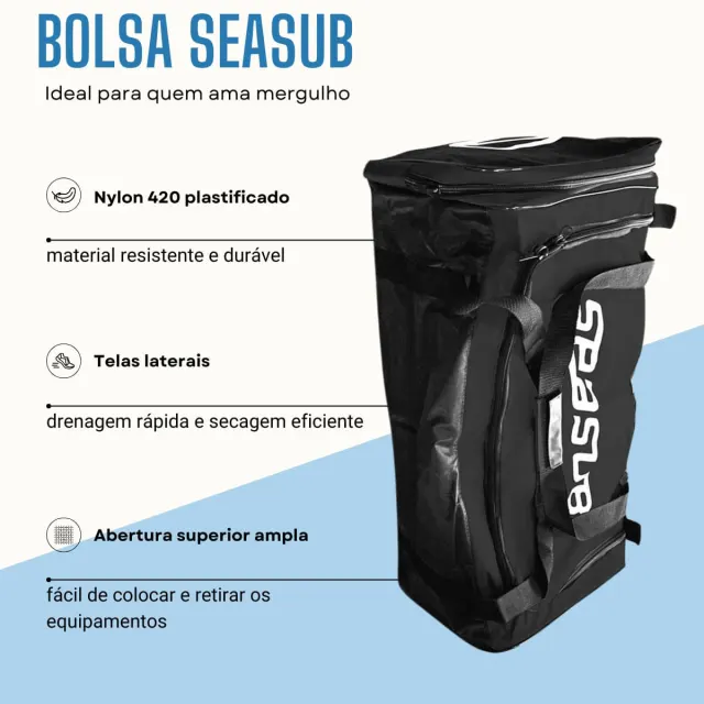 Bolsa Drenante Seasub · Nylon 420 com Bolso para Mergulho - Imagem 2