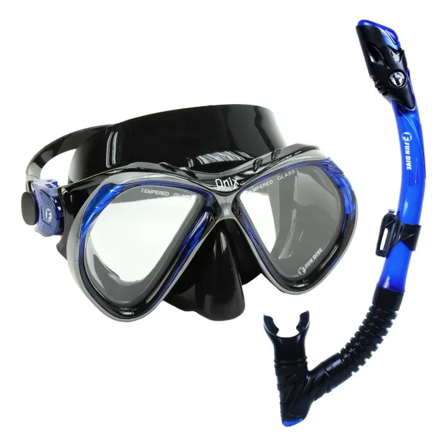 Kit Máscara Fun Dive Onix com Snorkel SK-10 Dry e Dupla Válvula - Imagem 9