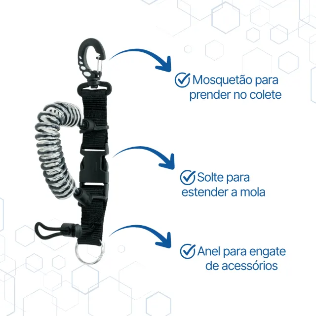 KIT LUX R-10, Lanterna 2000 lumens e retrator com mola - Imagem 11
