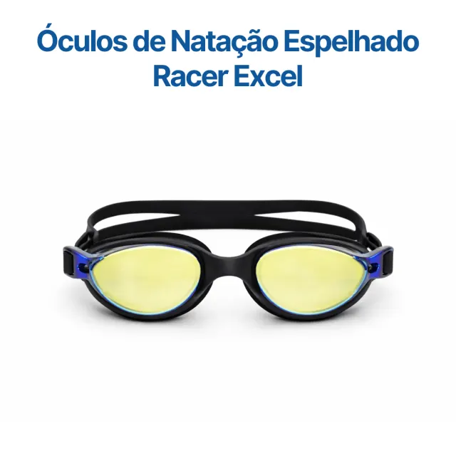 RACER, Óculos Natação Espelhado - Preto - Imagem 2