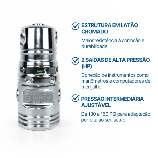 RX-01 DIN 300, Regulador Primeiro Estagio Balanceado - Imagem 4