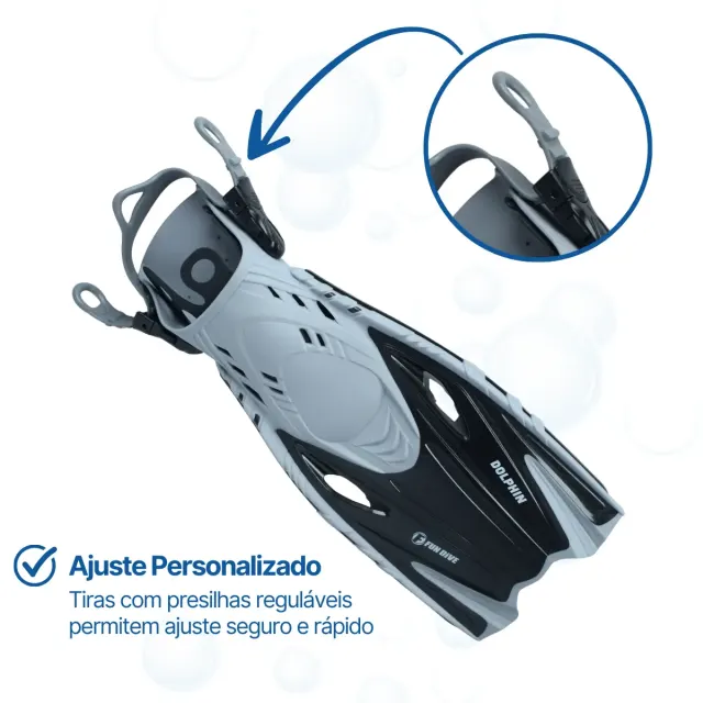 Nadadeira Pé de Pato Infantil Fun Dive Dolphin, Pé Aberto do 30 ao 34 - Imagem 3