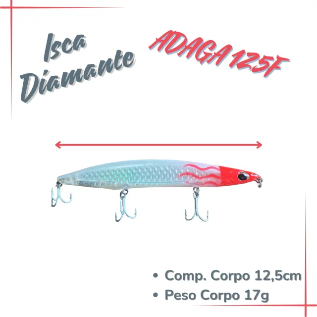 ADAGA 125F, Isca Artificial Floating 17g - Imagem 2