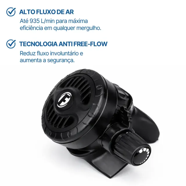 Regulador de Mergulho X-7 Fun Dive 2º Estágio Balanceado Pneumaticamente - Imagem 4