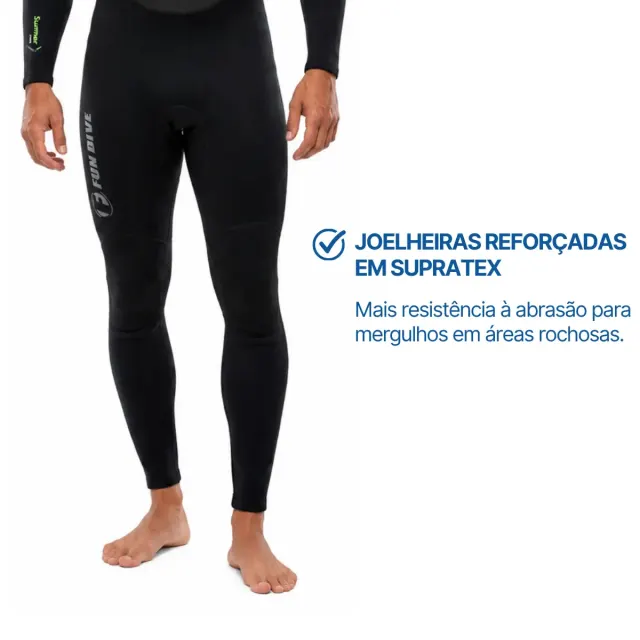 Roupa de Mergulho Neoprene 1.5mm Fun Dive Summer — Macacão Longo Unissex - Imagem 5
