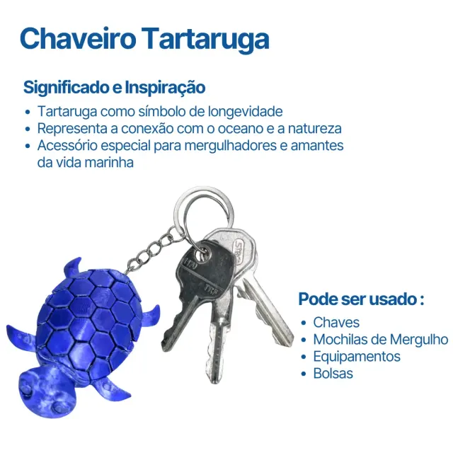 CHAVEIRO 3D, Tartaruga - Imagem 5