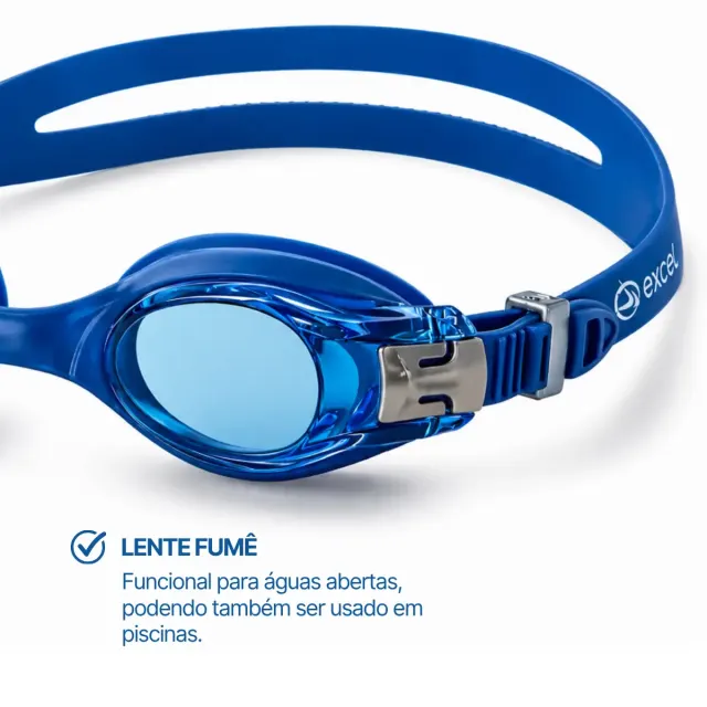 Óculos de Natação Adulto Excel Comet com Vedação em Silicone e Lentes em Policarbonato - Imagem 4