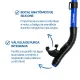 Kit Máscara Fox + Snorkel SK-09 Fun Dive em Silicone para Mergulho, Snorkeling e Apneia - Miniatura 15