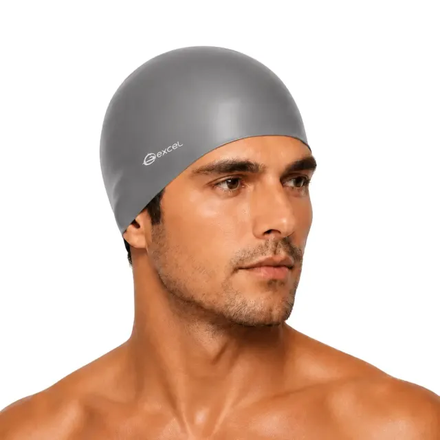 Kit Touca de Natação SC-01 com Protetor de Ouvido e Nariz Excel | Silicone para Piscina - Imagem 3
