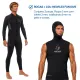 Kit Roupa Fun Dive Rocas 5mm com Colete e Capuz 3mm - Miniatura 2